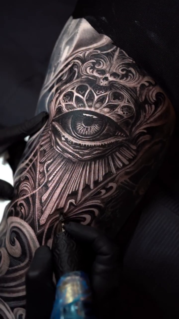 Tattoo by @mumia916 — black_and_grey, ornamental