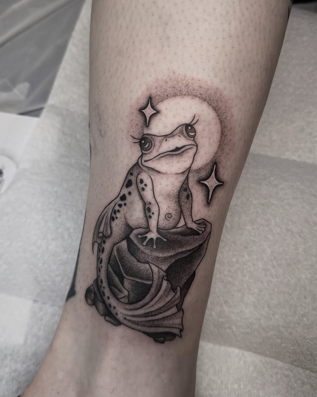 Tattoo by @midnight.spell.art — illustrative, dotwork