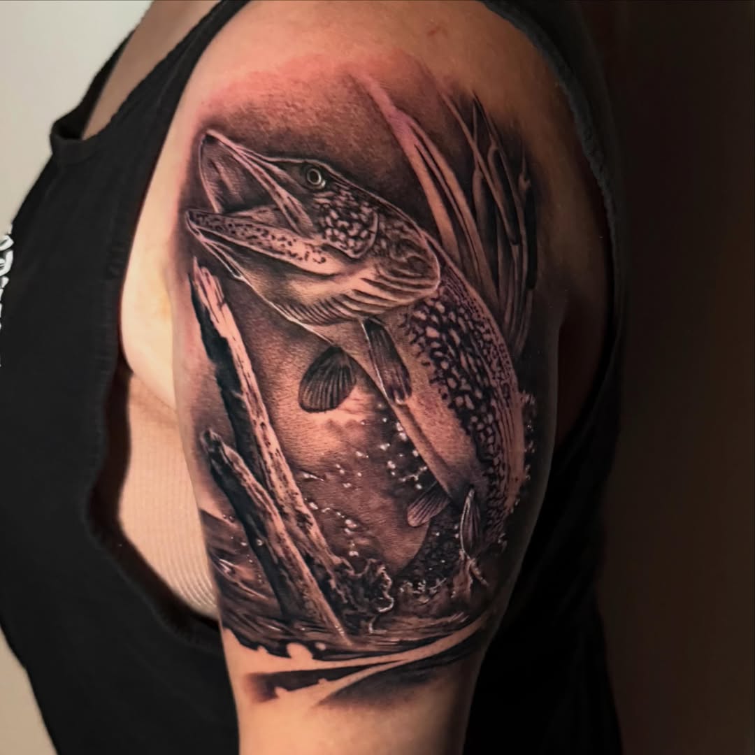 Tattoo by @tazhotzon โ realism, black_and_grey