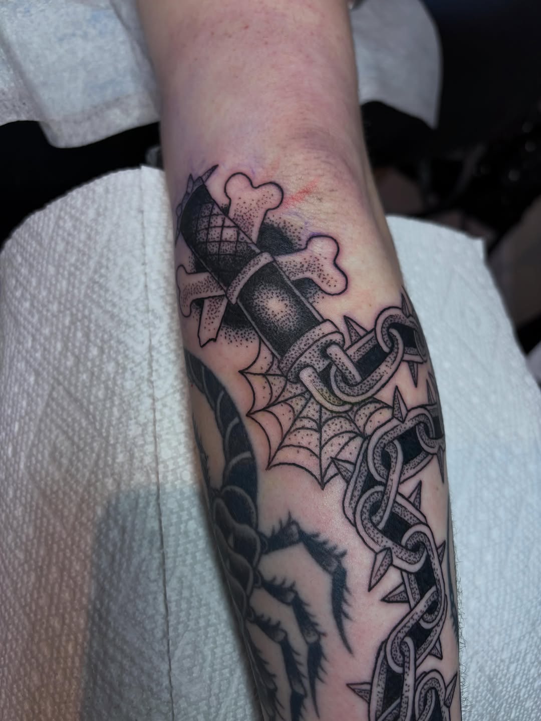 Tattoo by @evilnemec — black_and_grey, chicano