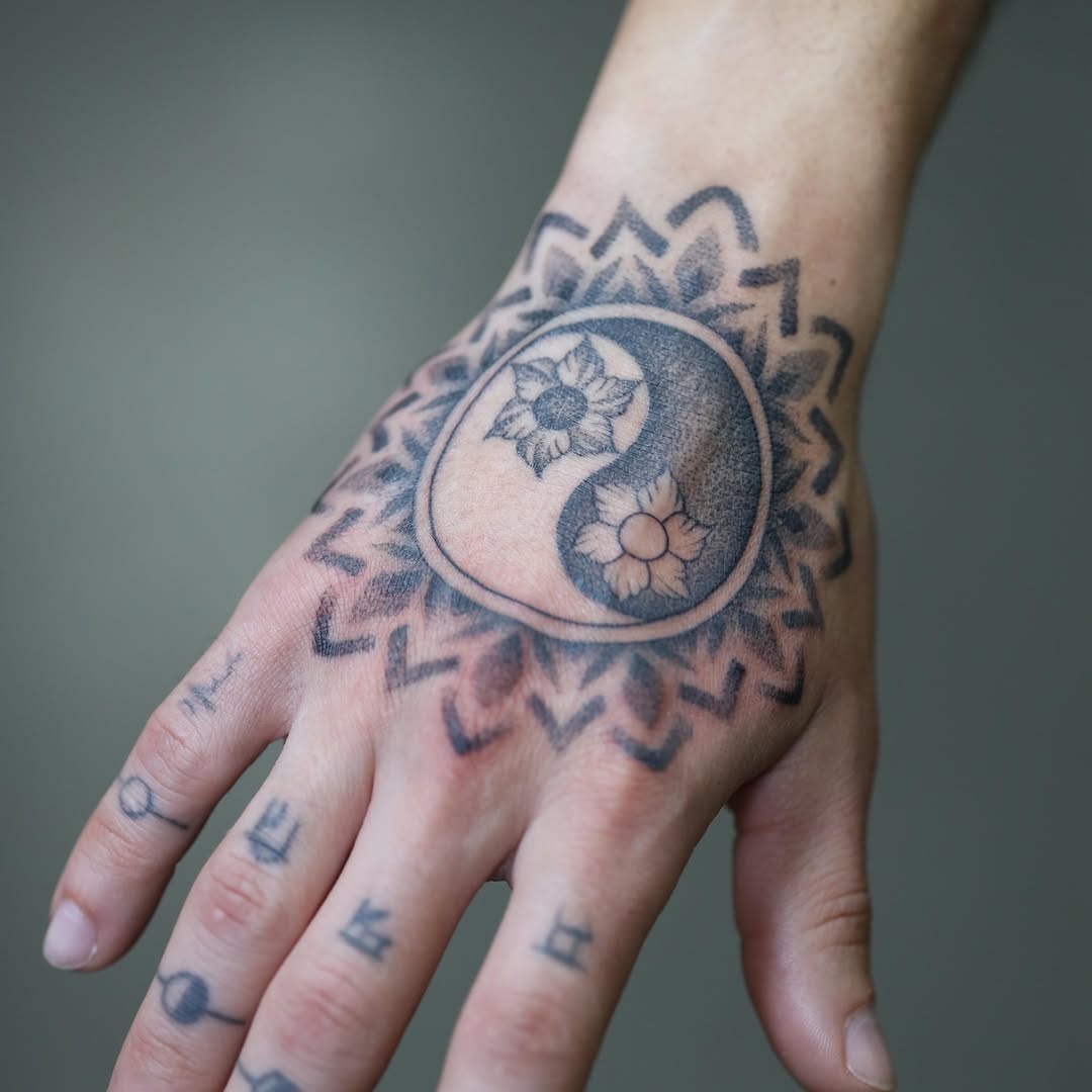 Tattoo by @litebritetattoo — geometric, dotwork