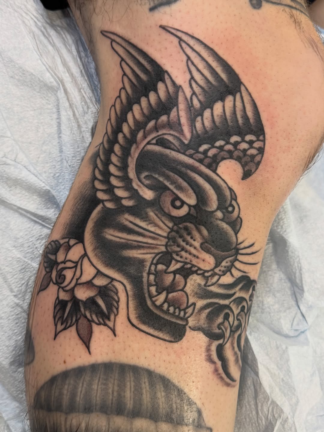 Tattoo by @benkarnofsky โ american_traditional, black_and_grey
