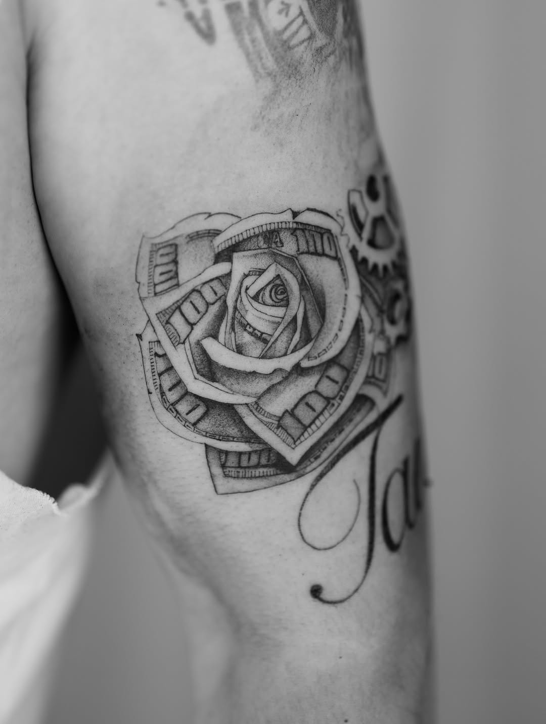 Tattoo by @leo.6tattoo — realism, black_and_grey