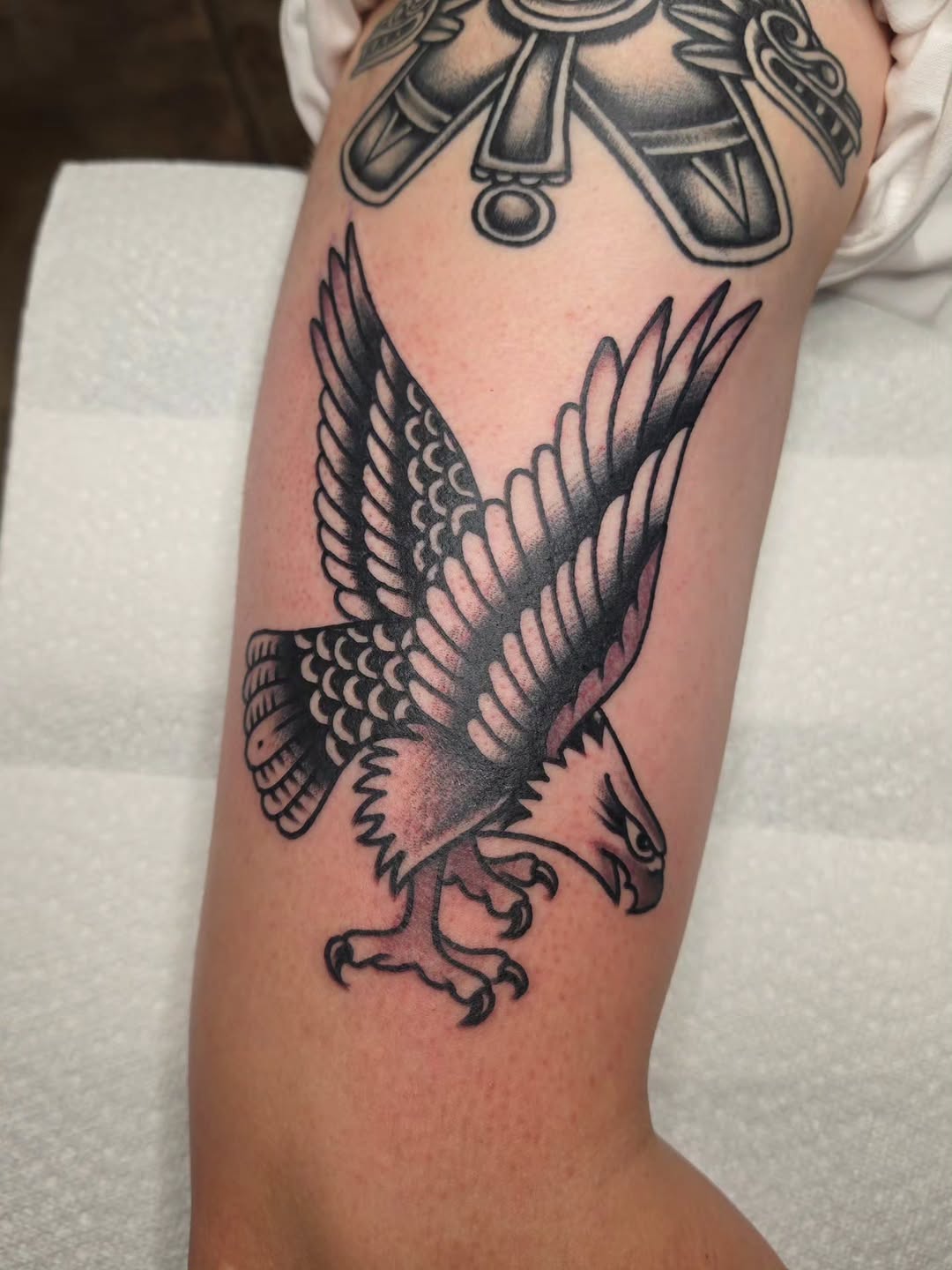 Tattoo by @angelhandstattoo โ american_traditional, black_and_grey