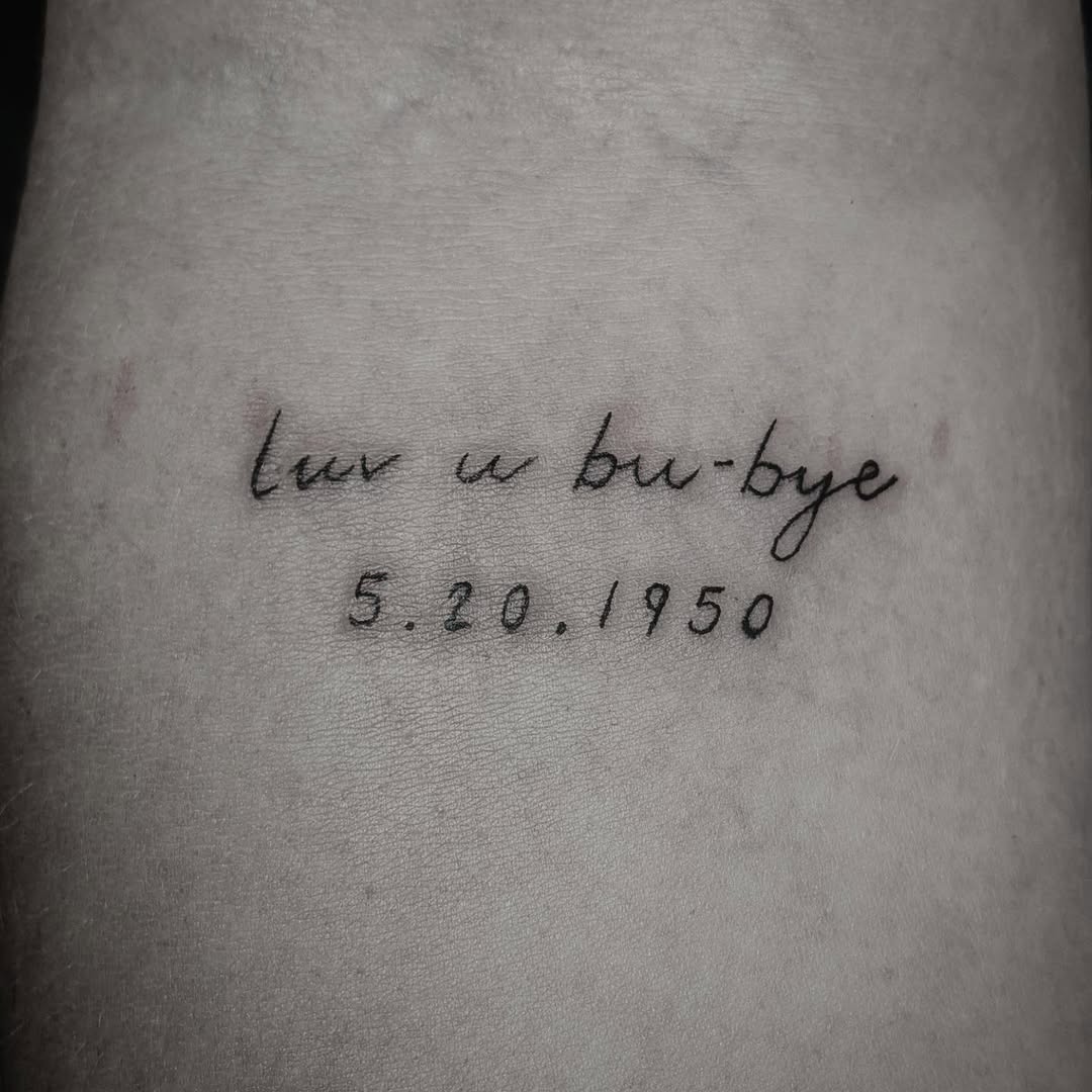 Tattoo by @jadektattoos โ lettering_script, fine_line
