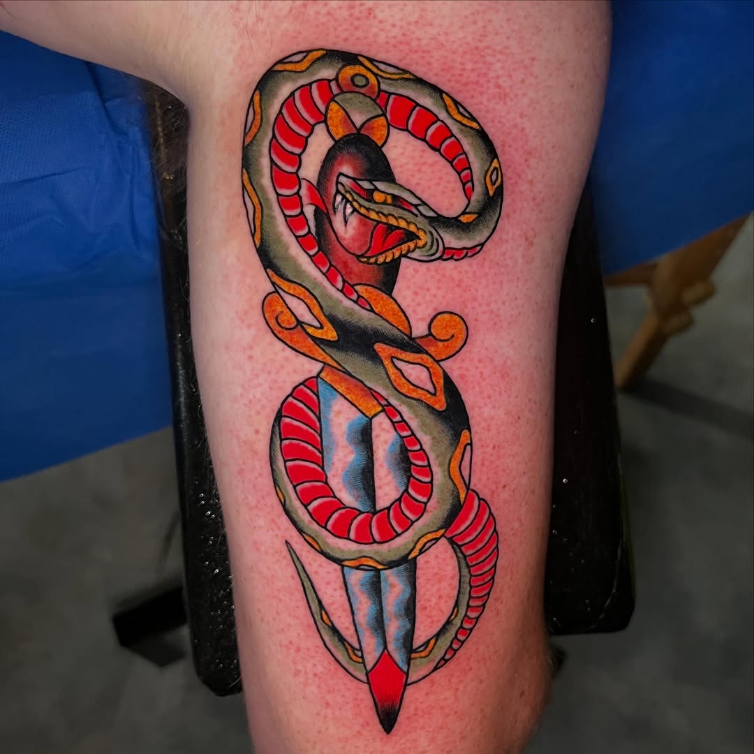 Tattoo by @robbdoodle — american_traditional, illustrative
