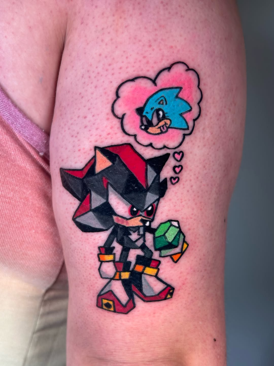 Tattoo by @chronic_the_hedgeh0g — illustrative, anime
