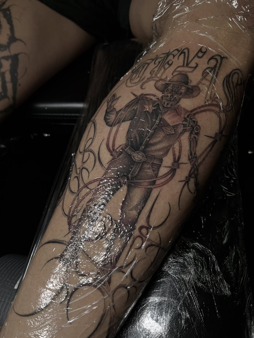 Tattoo by @tattoohaze — black_and_grey, illustrative