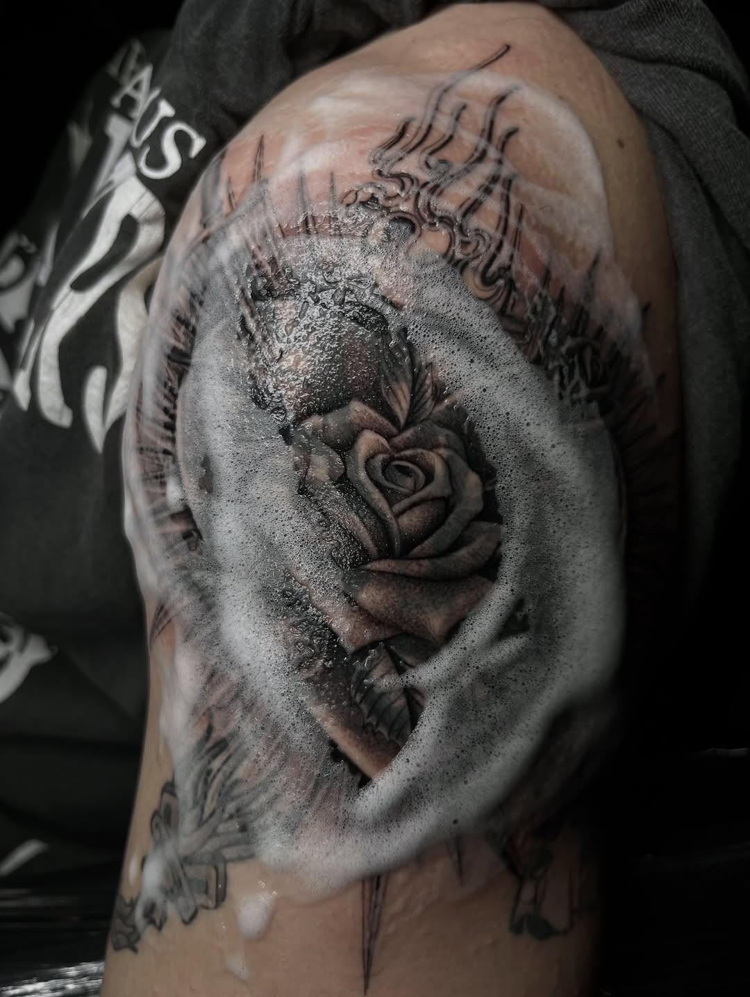 Tattoo by @tattoohaze — realism, black_and_grey
