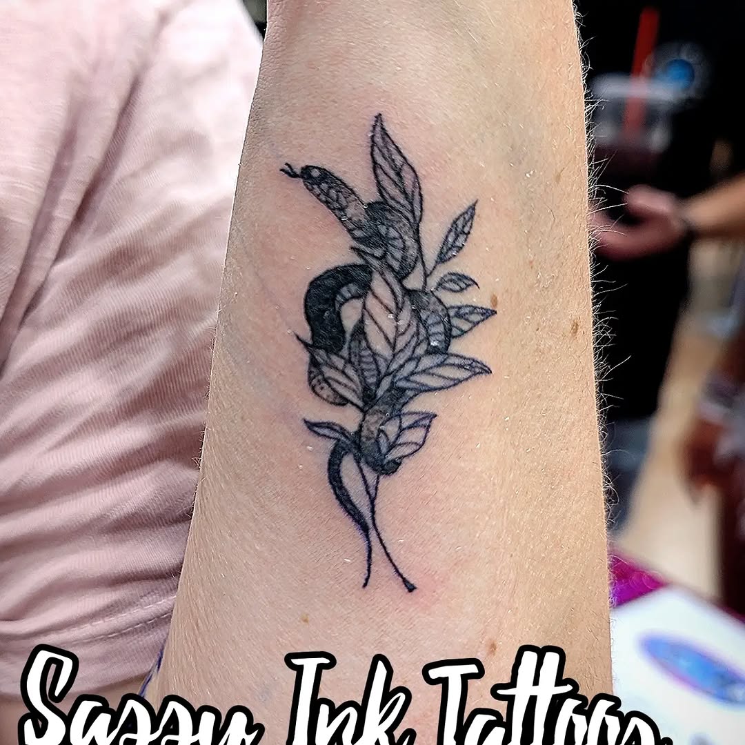 Tattoo by @sassyinktattoos — fine_line, black_and_grey