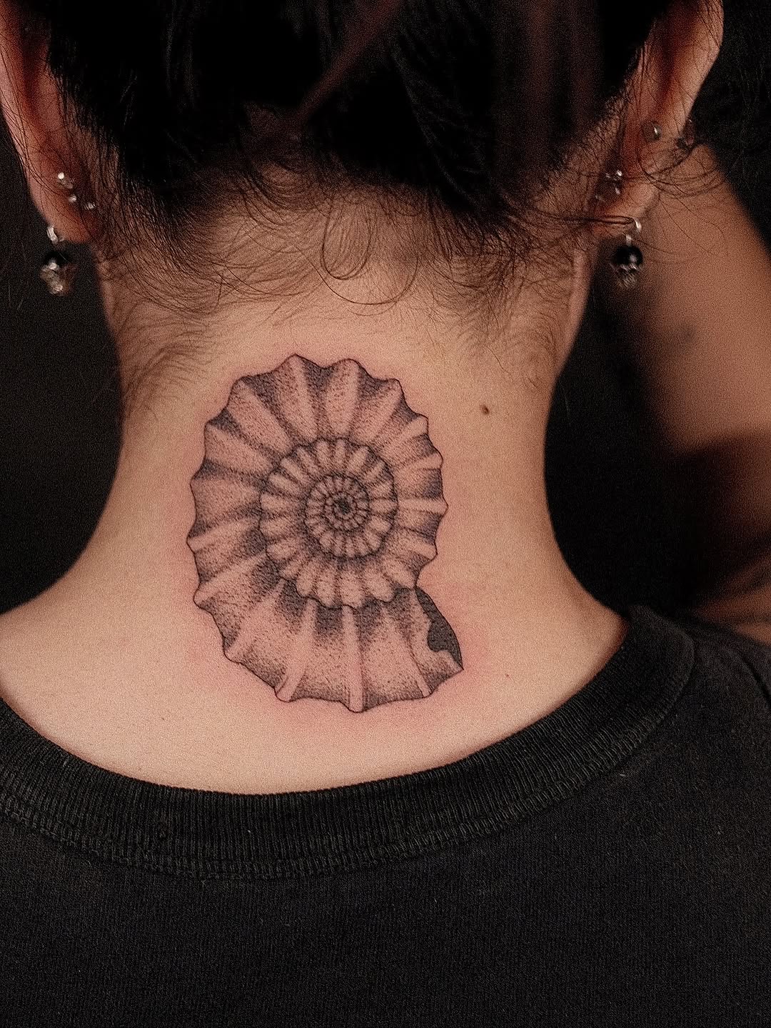 Tattoo by @shaypokes — dotwork, black_and_grey