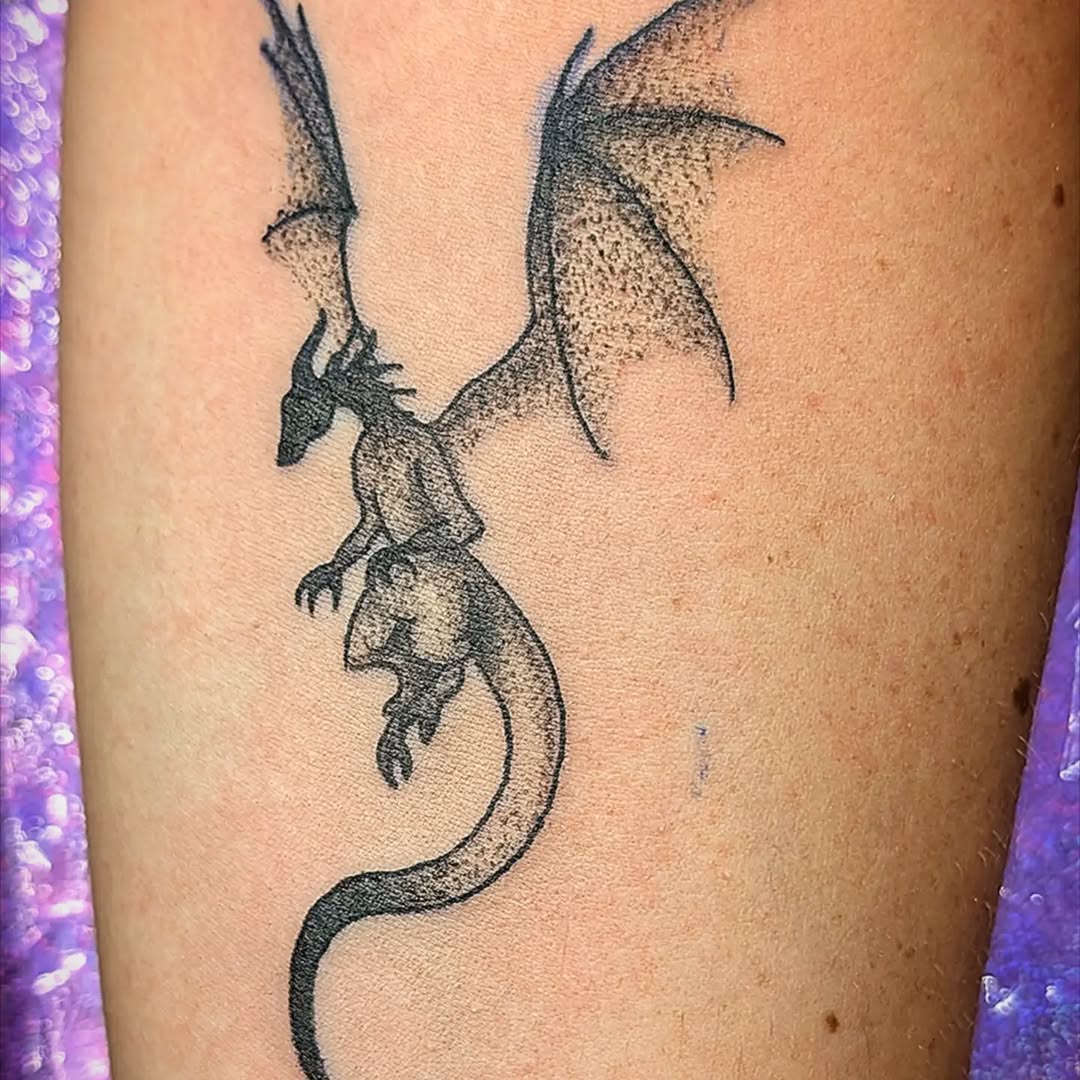 Tattoo by @sassyinktattoos — dotwork, black_and_grey