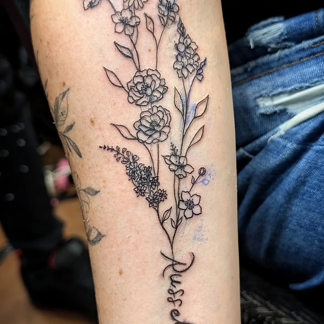 Tattoo by @sassyinktattoos — fine_line, lettering_script