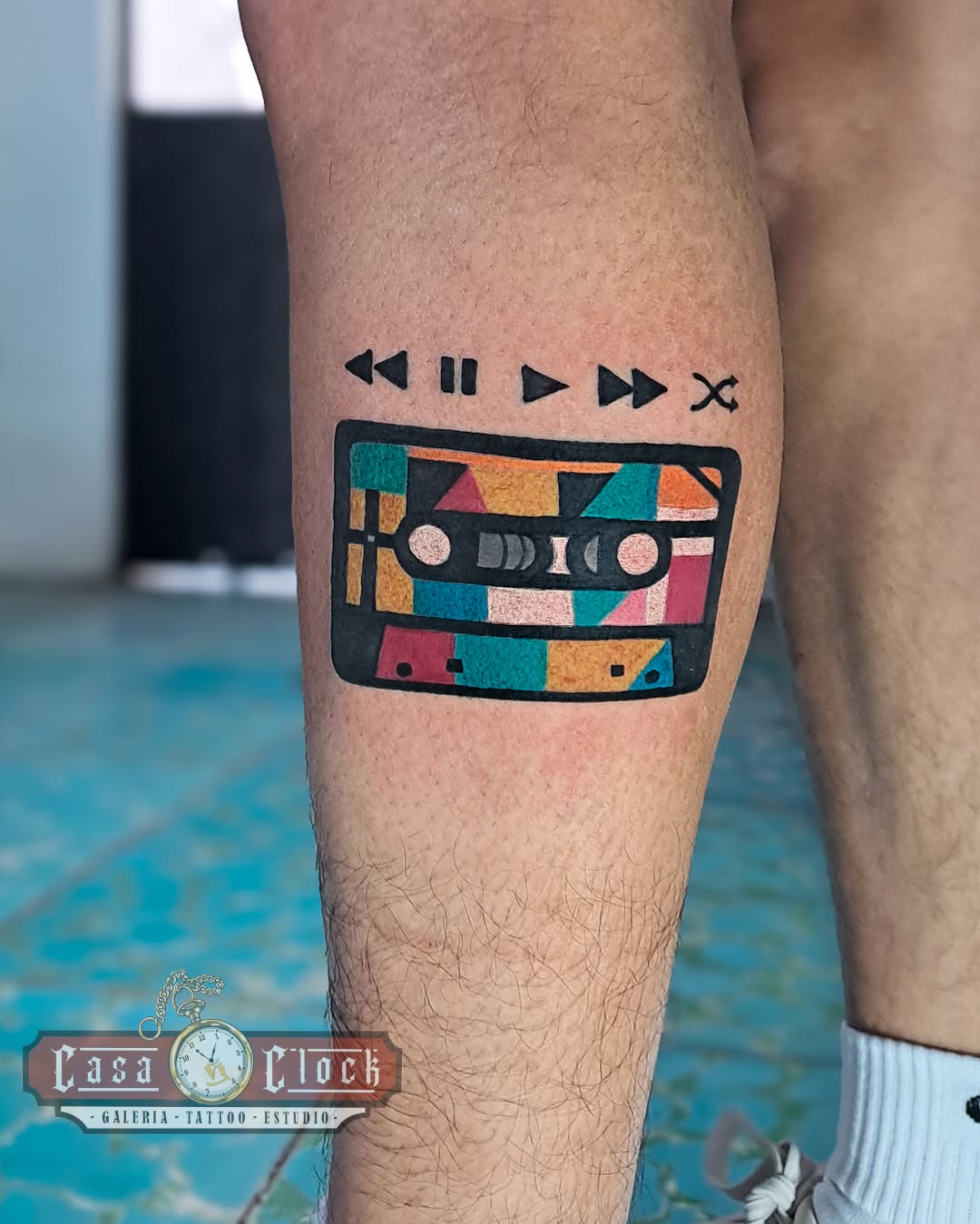 Tattoo by @casa.clock β illustrative, geometric