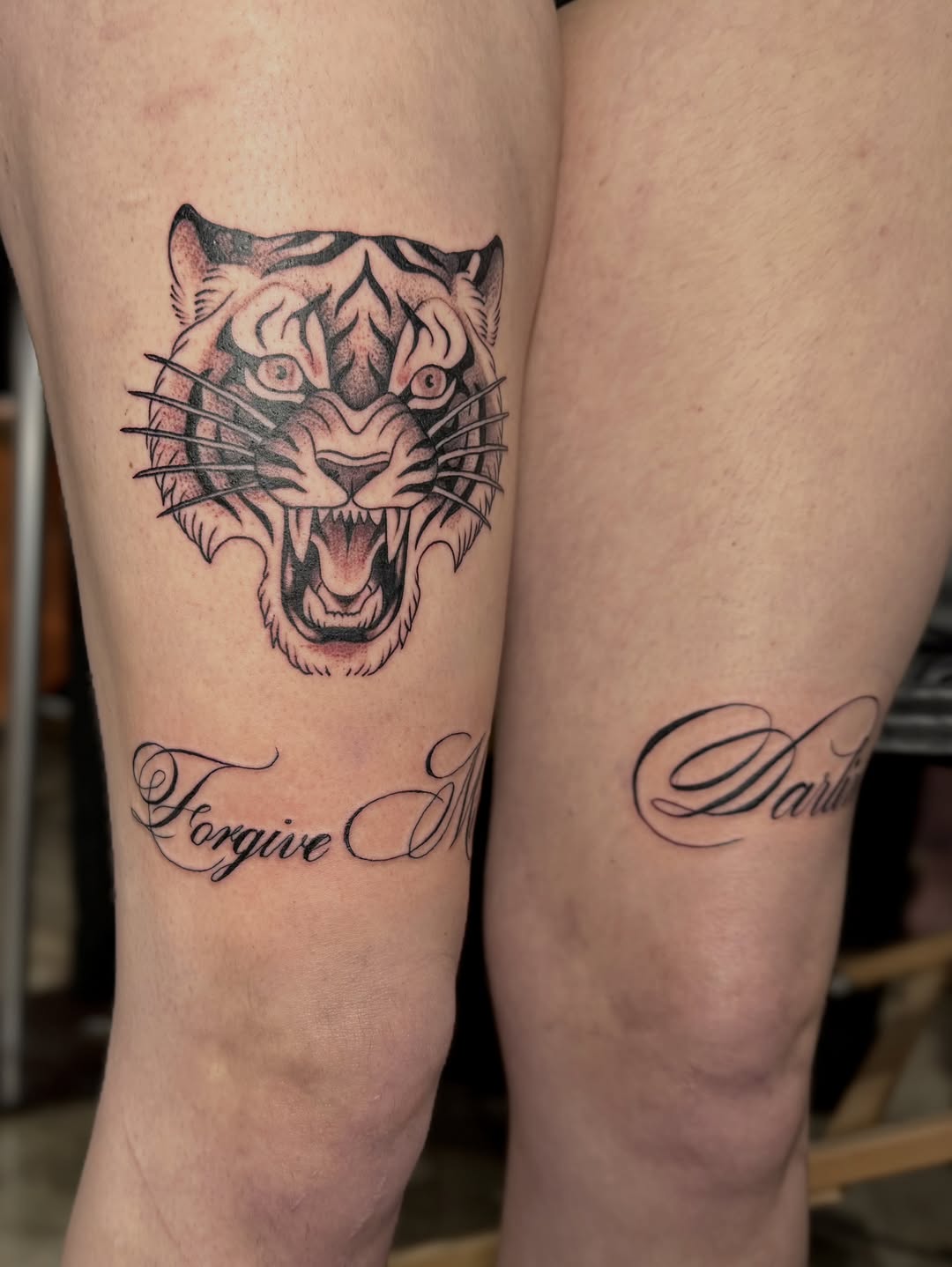 Tattoo by @tattoos_byskylar — black_and_grey, lettering_script