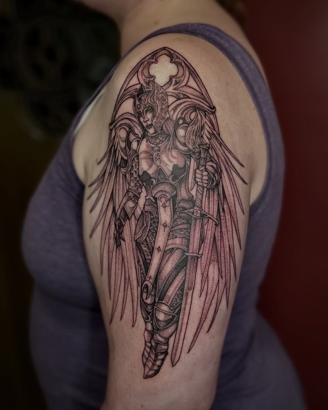 Tattoo by @racheltruskotattoos β black_and_grey, dotwork