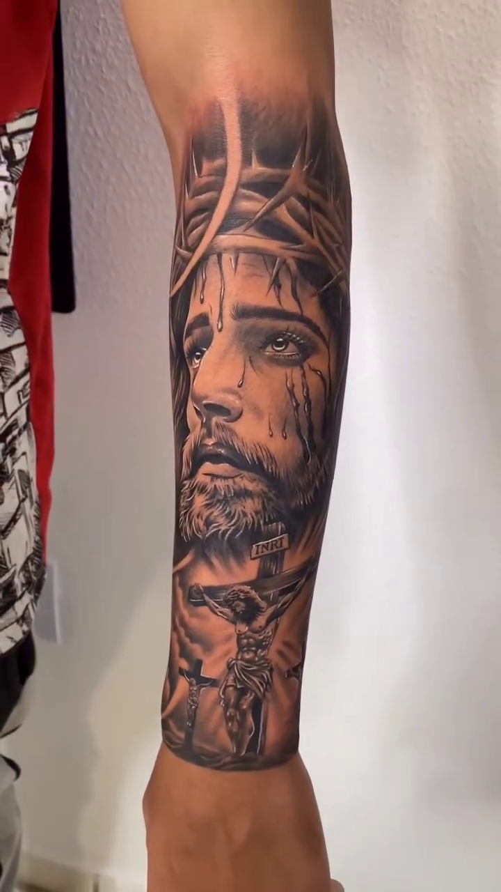 Tattoo by @xander.tatts β realism, black_and_grey