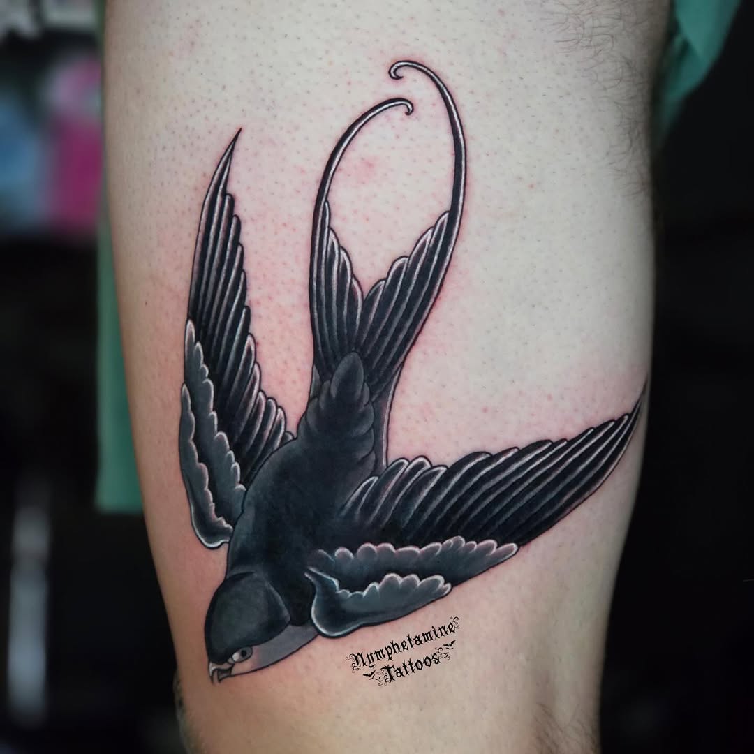 Tattoo by @nymphetamine_tattoos β american_traditional, blackwork