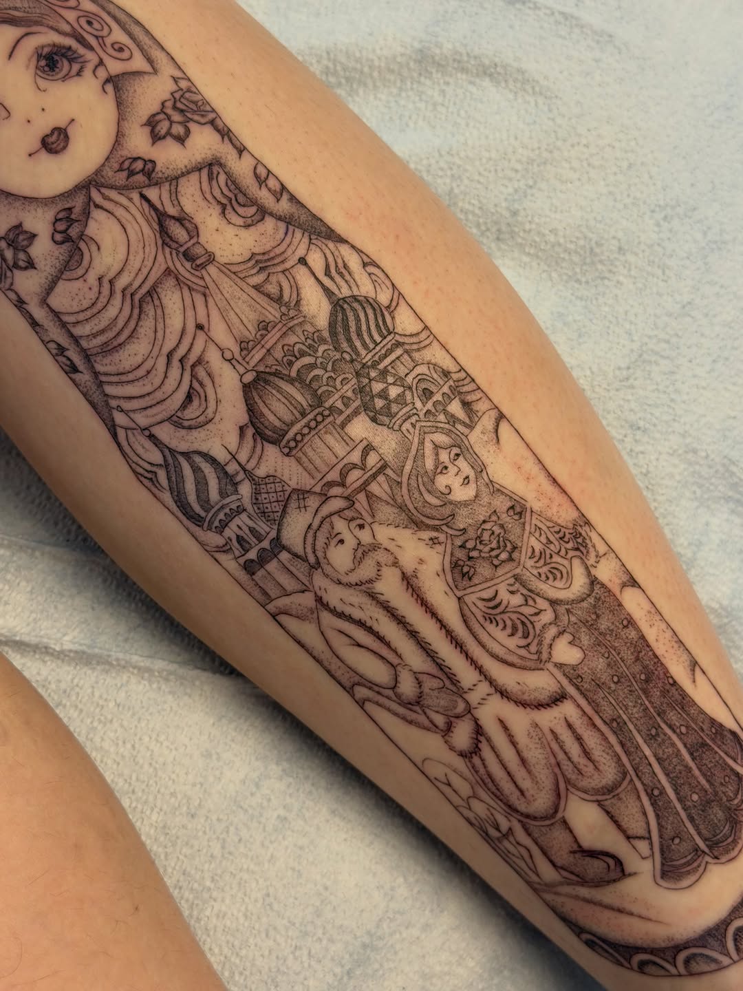 Tattoo by @maddacide — black_and_grey
