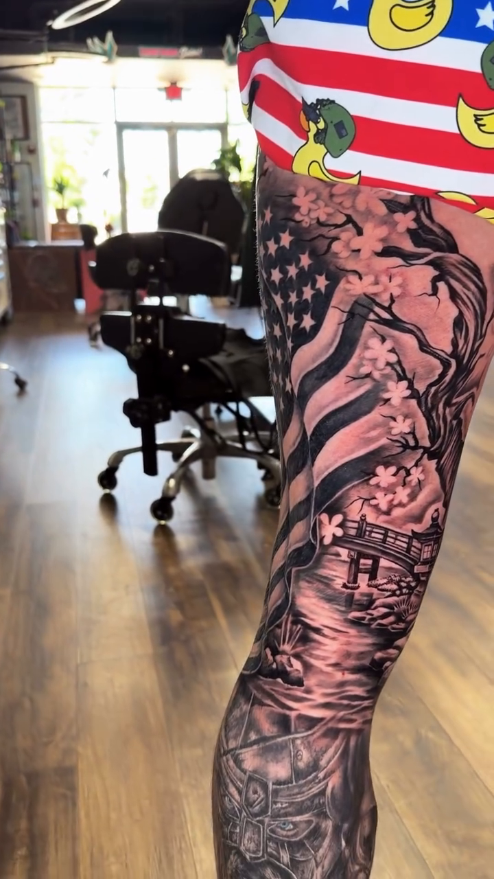 Tattoo by @artbymeado — japanese_irezumi, black_and_grey