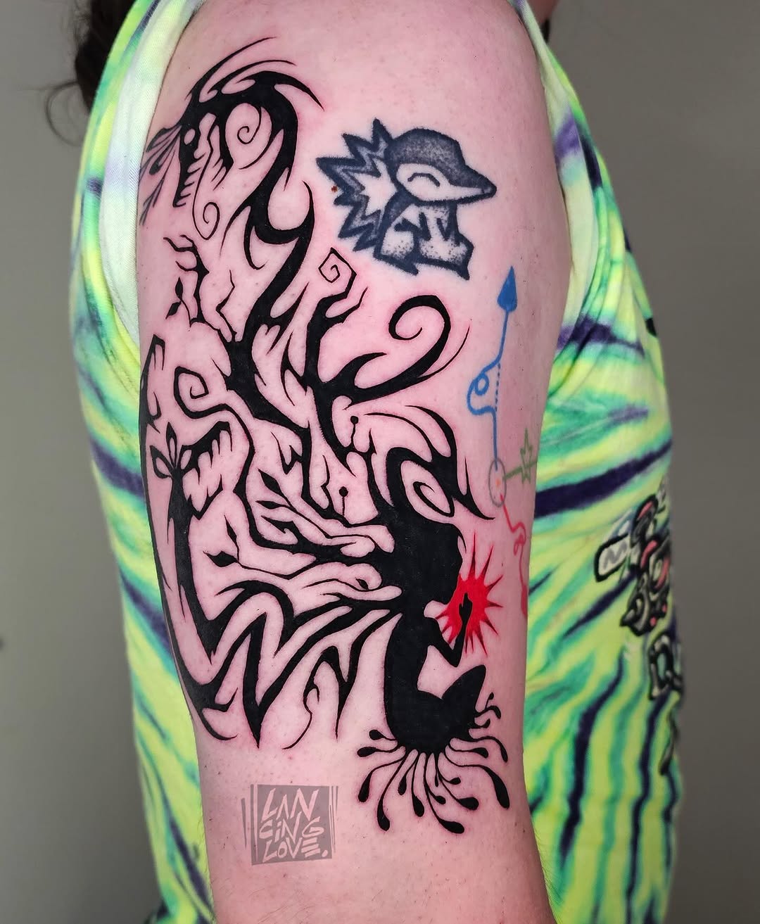 Tattoo by @lancinglove — blackwork
