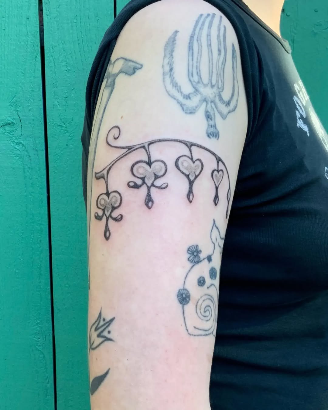 Tattoo by @sluggybunny — illustrative, black_and_grey