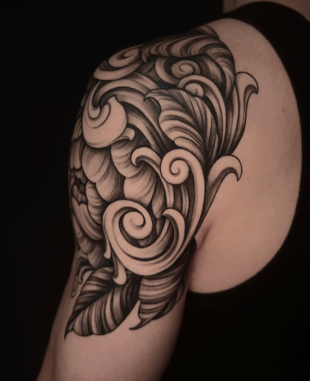 Tattoo by @tattooedbyrose — black_and_grey, ornamental