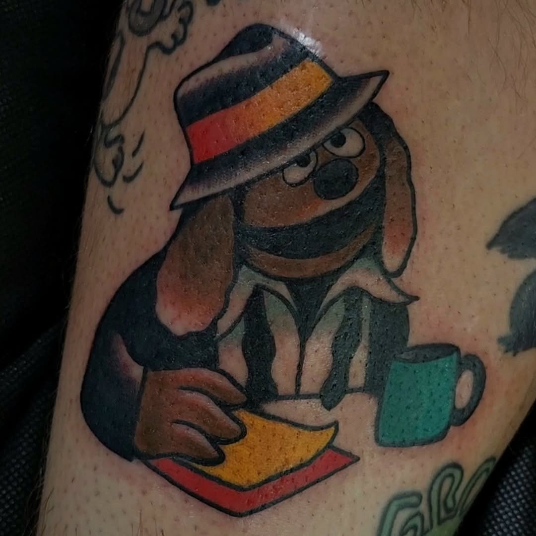 Tattoo by @sweaty.puff — illustrative, new_school