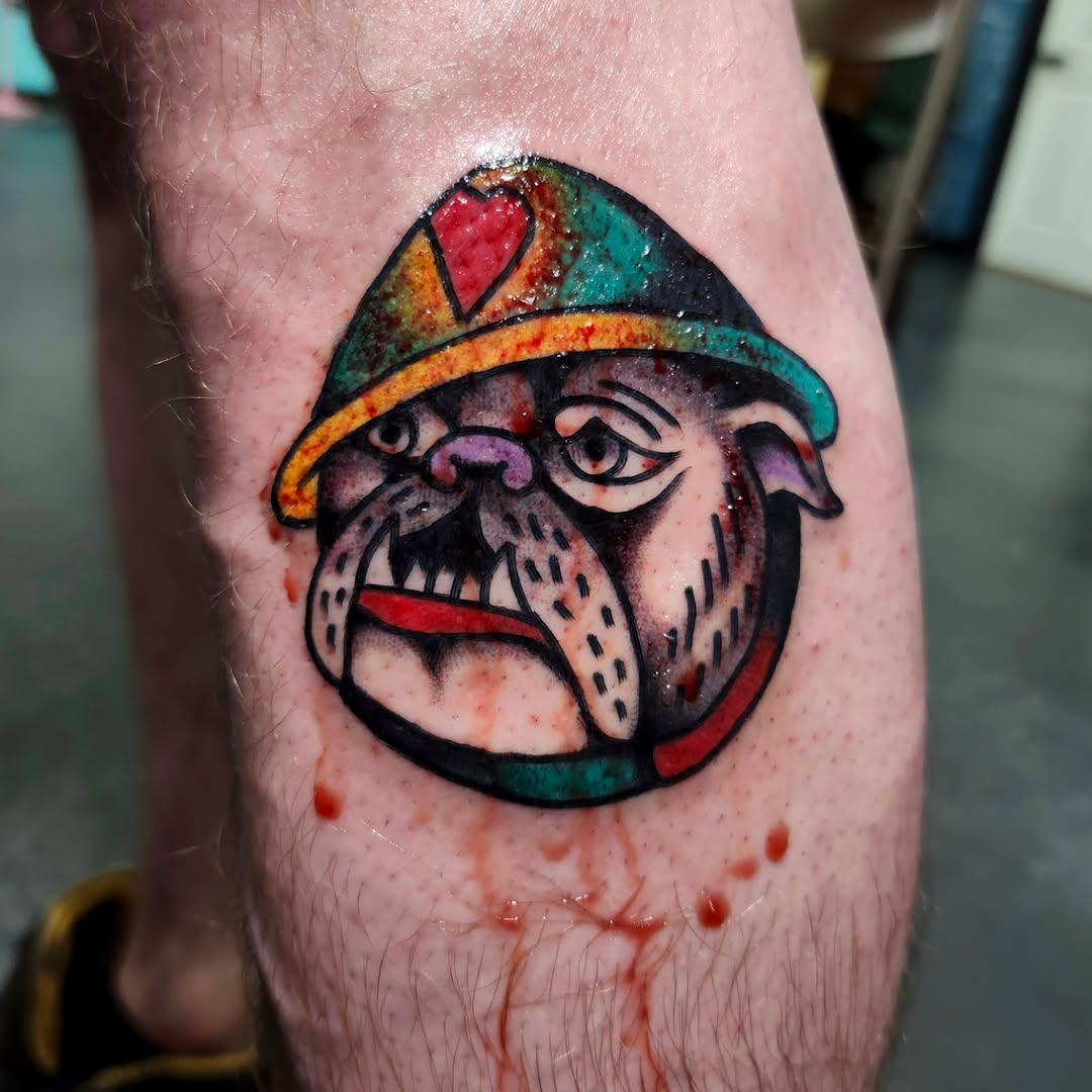 Tattoo by @sweaty.puff — american_traditional, illustrative