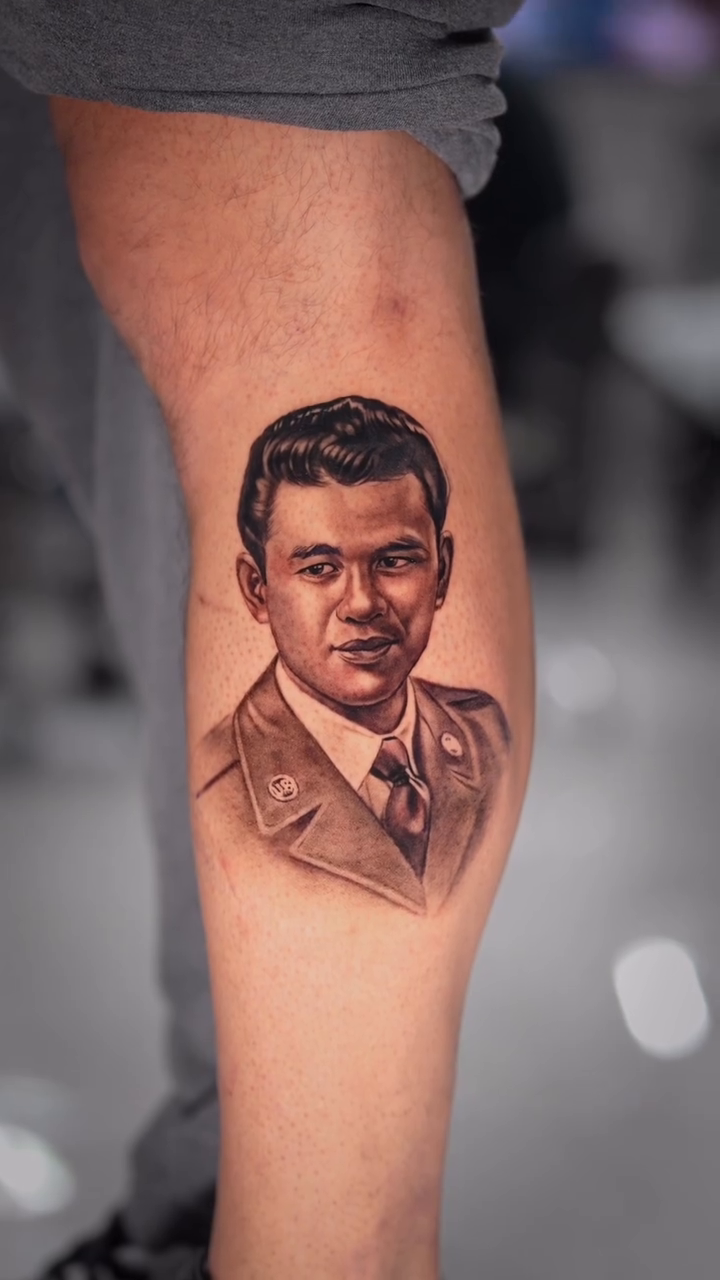 Tattoo by @joey_hella — realism, black_and_grey