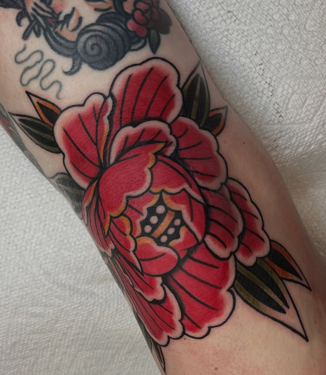 Tattoo by @augustbtattoos — american_traditional, japanese_irezumi