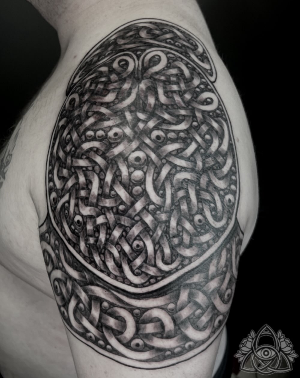 Tattoo by @tattoogarden — blackwork, ornamental
