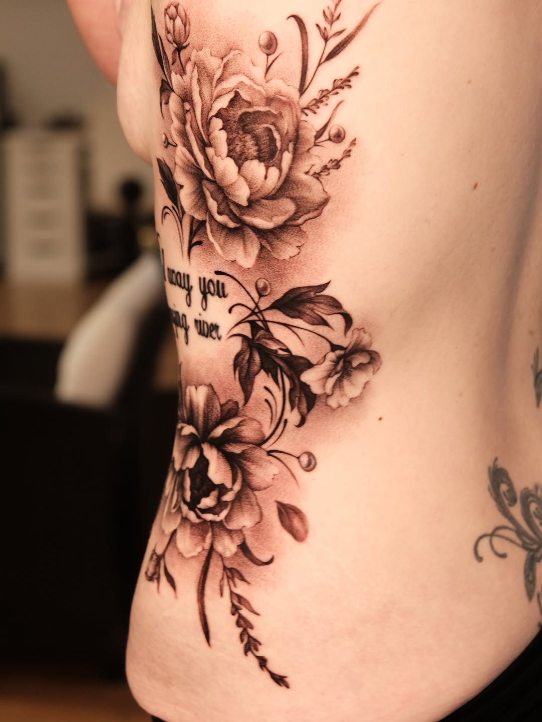 Tattoo by @tehyamaxwell — black_and_grey