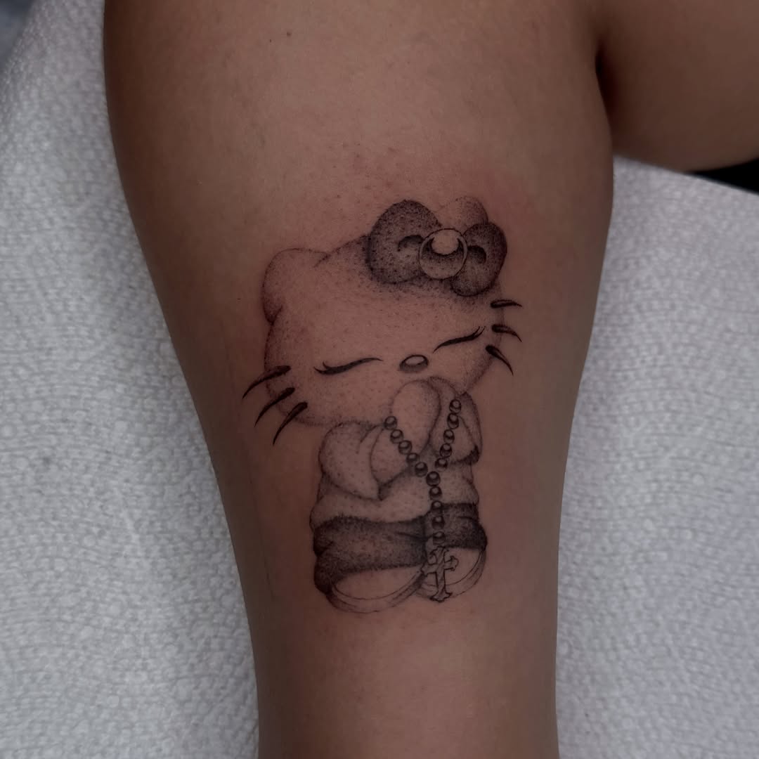 Tattoo by @ashleyworldpeace — dotwork, black_and_grey