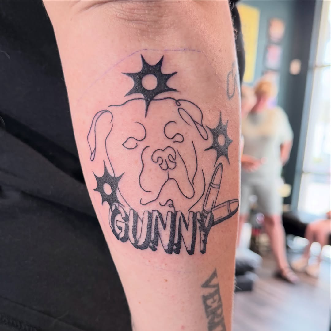Tattoo by @inkbysarahtonnin — blackwork, lettering_script