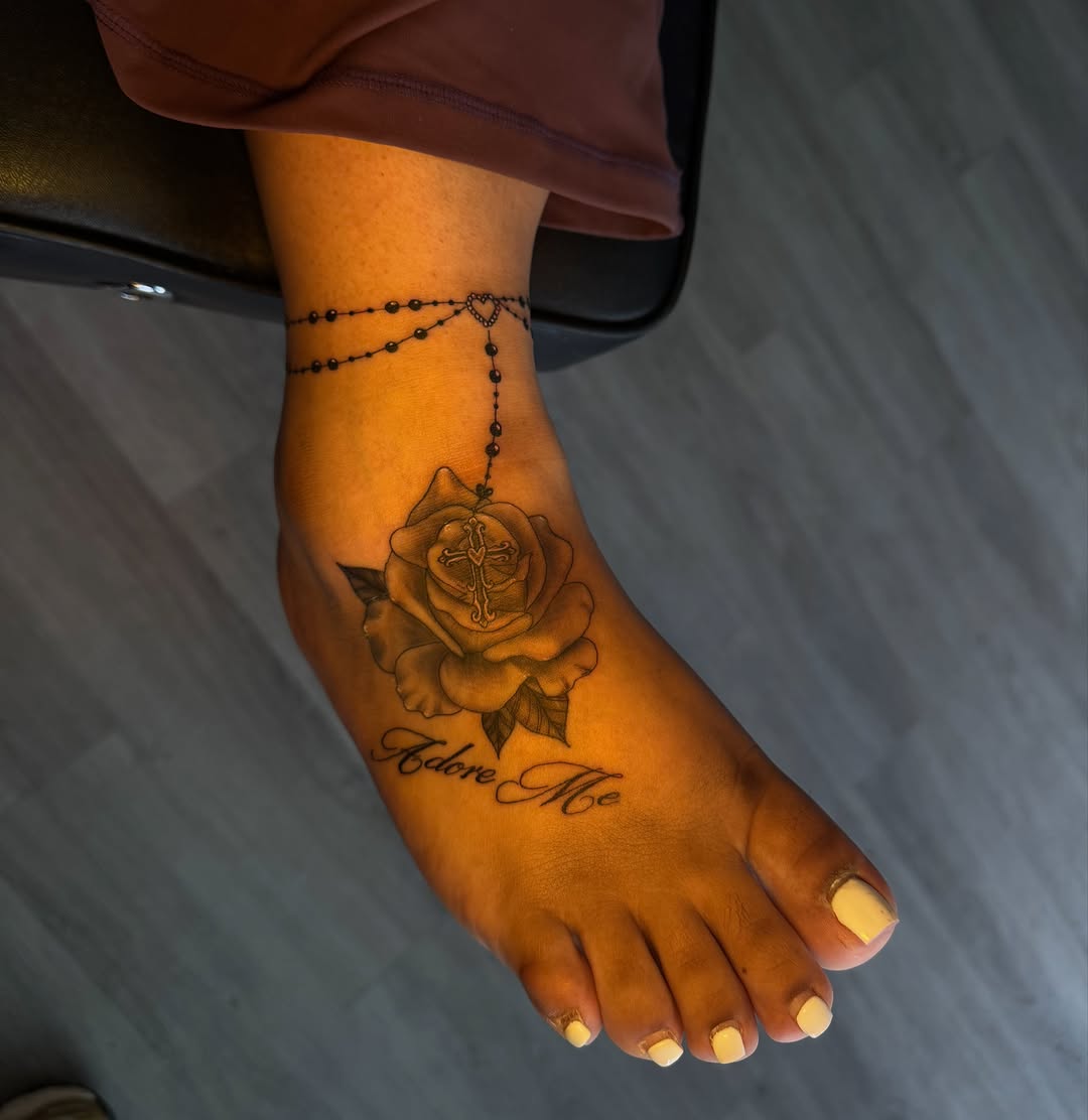 Tattoo by @inkedbydaniii — black_and_grey, lettering_script