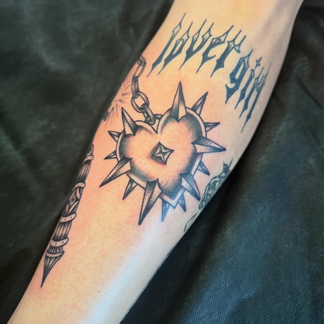 Tattoo by @zacchaffintattoos — black_and_grey, lettering_script