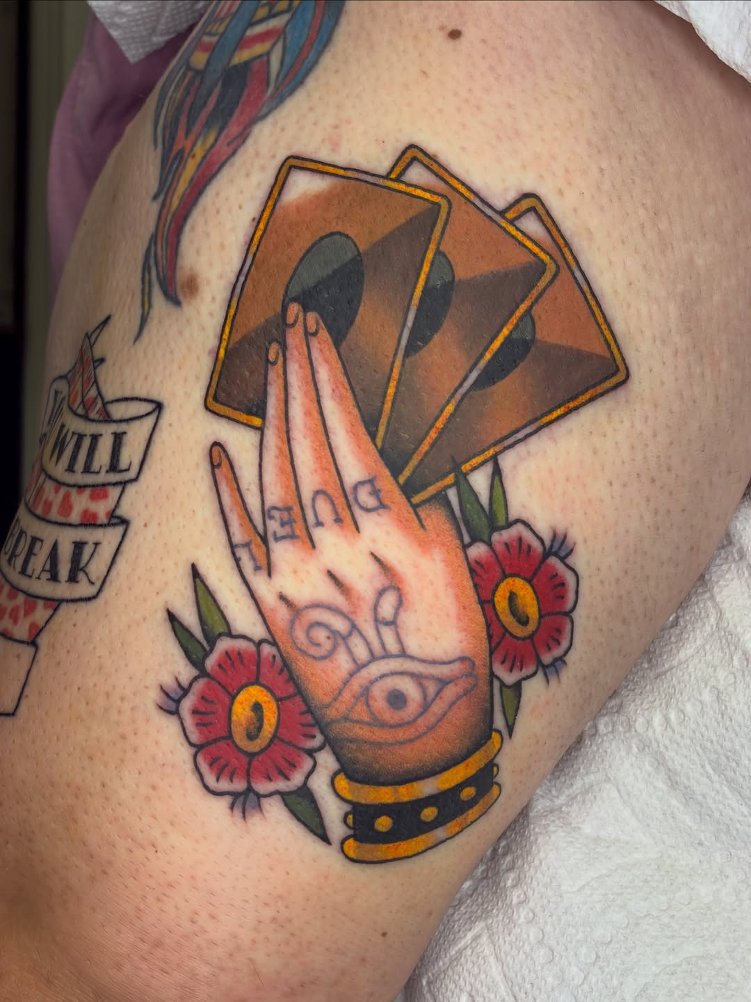 Tattoo by @shark_boy_tattoos โ american_traditional, illustrative
