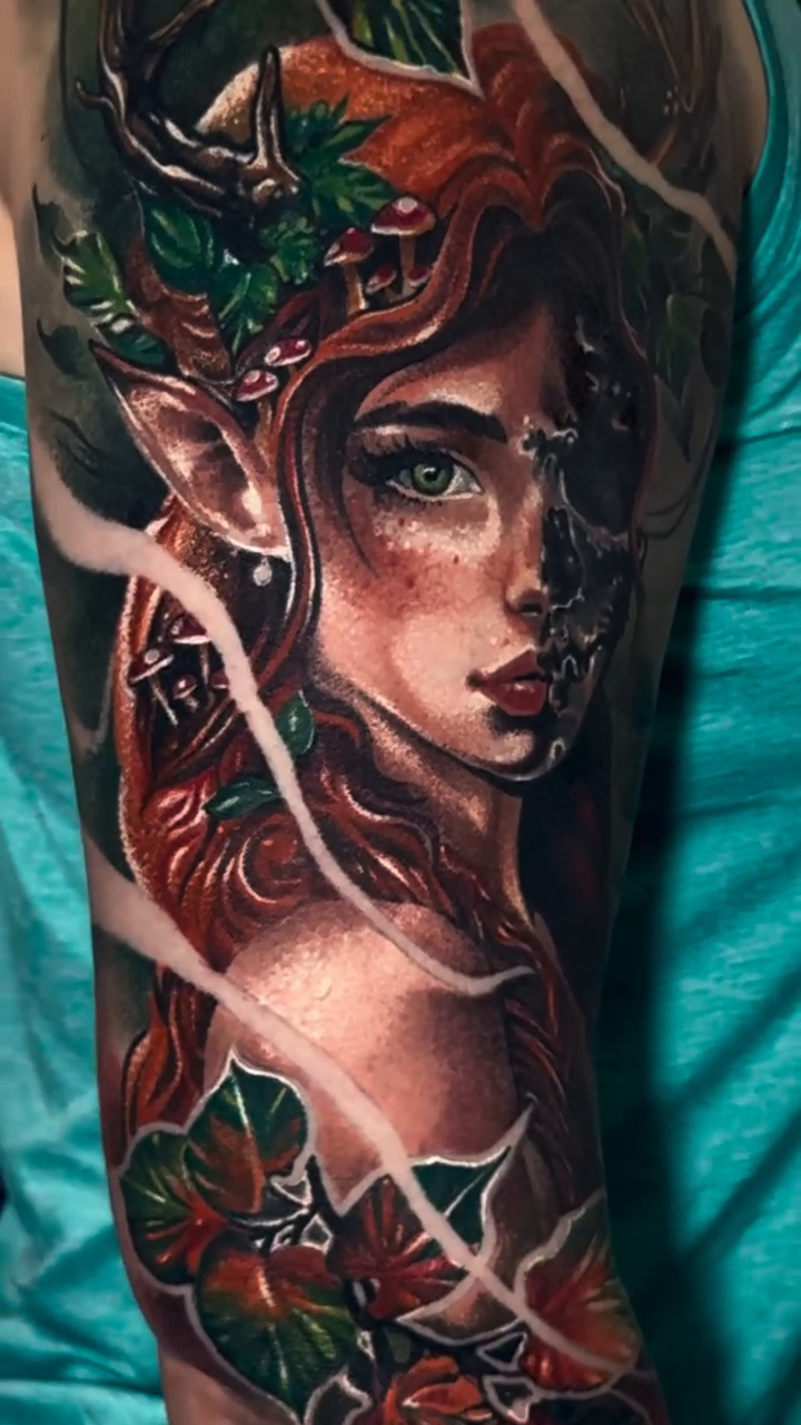 Tattoo by @danaratattoos — realism, dark_realism