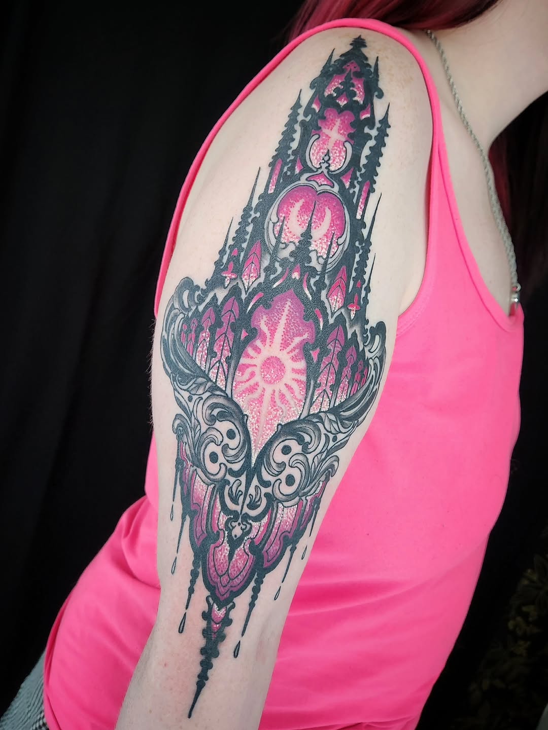 Tattoo by @catharticxchaostattoo โ blackwork