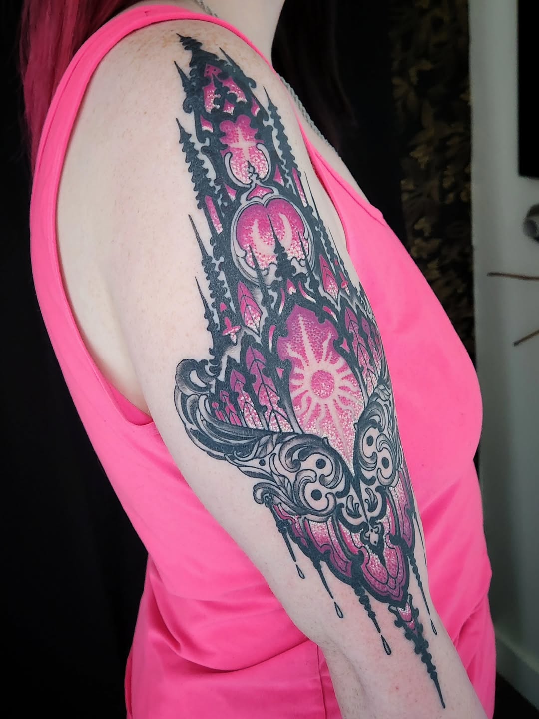 Tattoo by @catharticxchaostattoo โ blackwork
