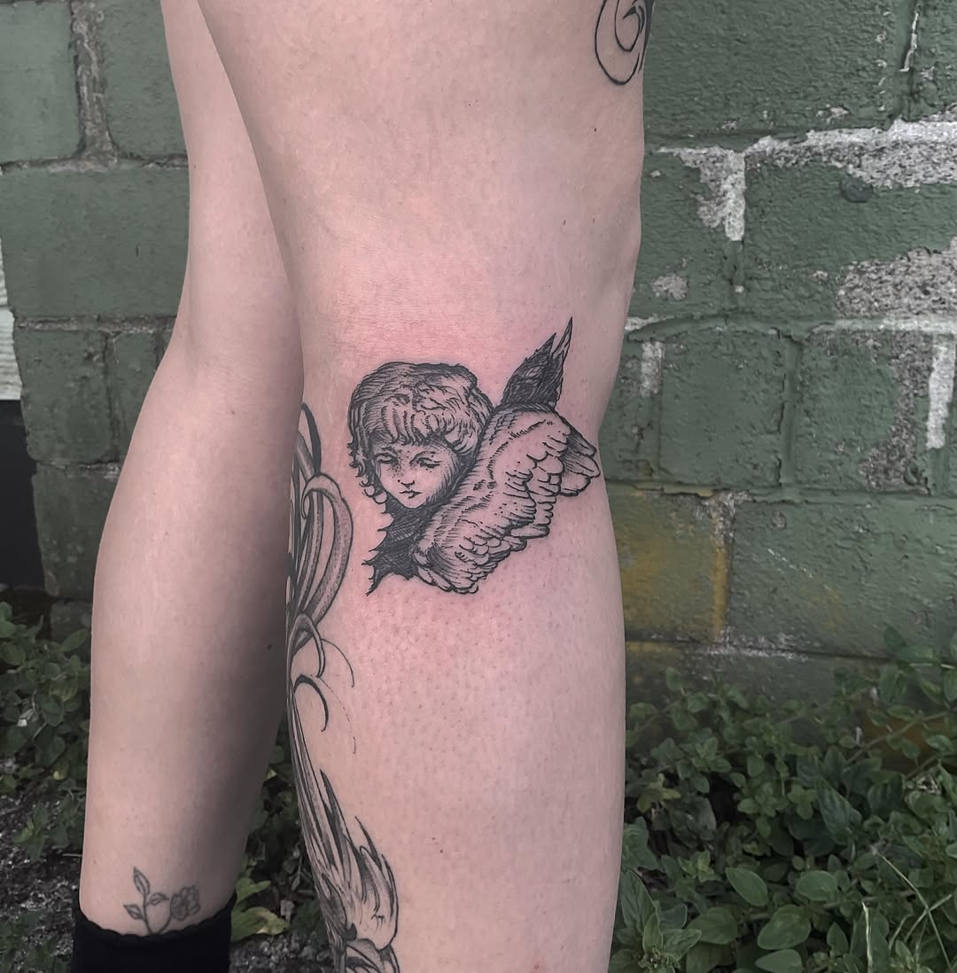 Tattoo by @oldhandart โ black_and_grey