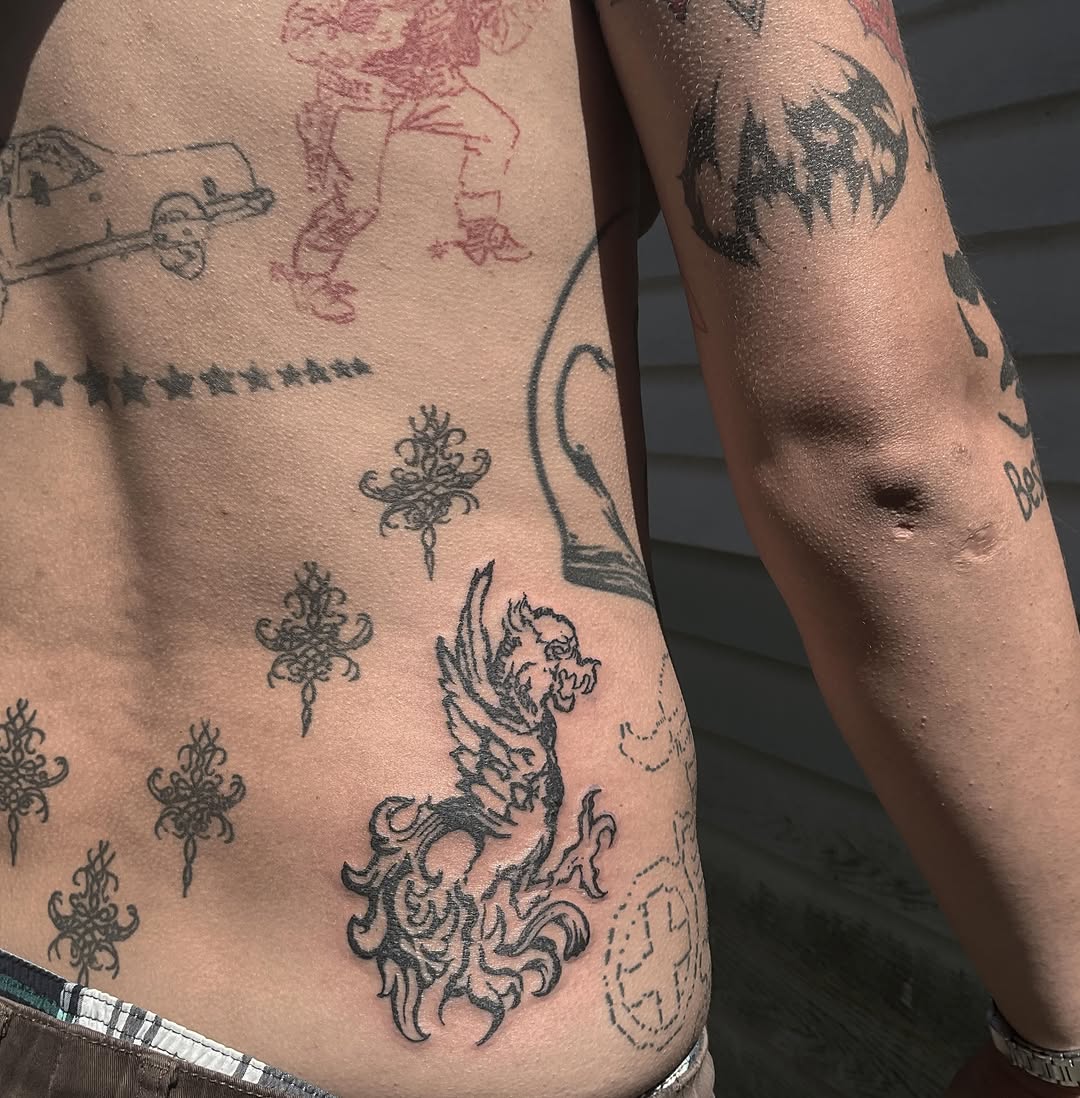 Tattoo by @oldhandart โ blackwork