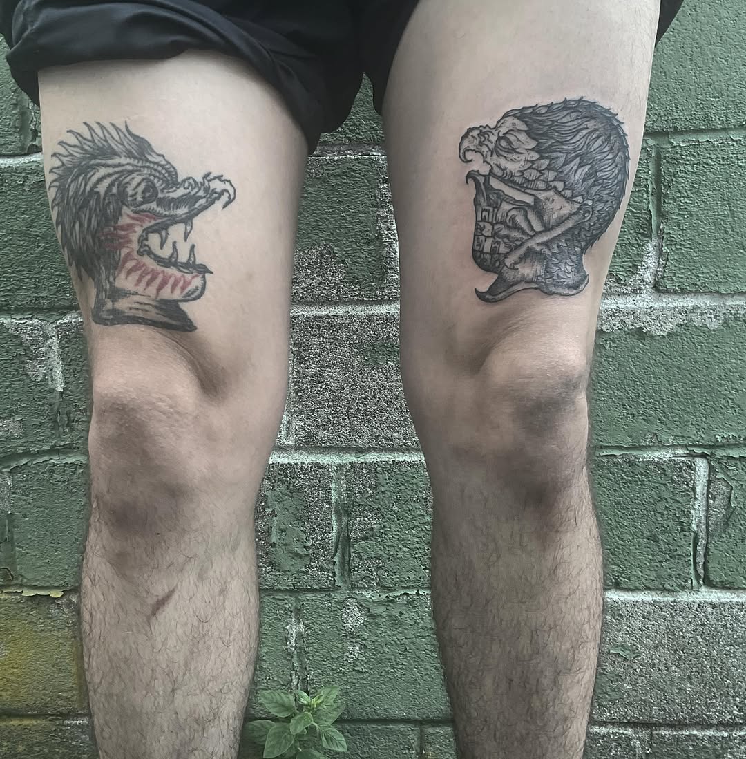 Tattoo by @oldhandart โ black_and_grey