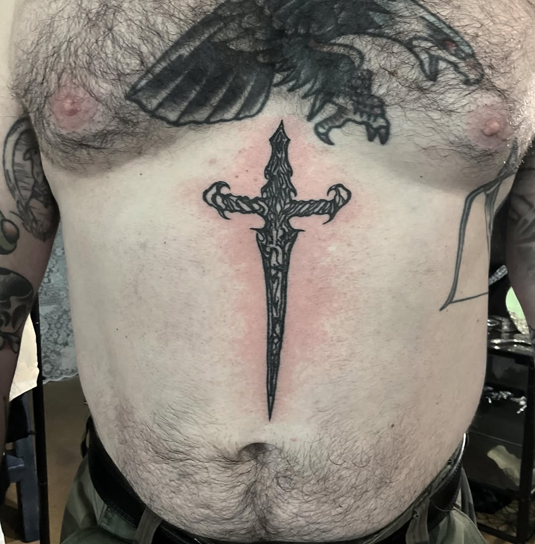 Tattoo by @oldhandart โ blackwork