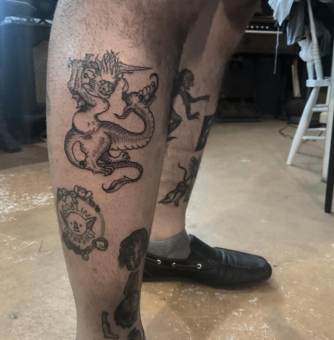 Tattoo by @oldhandart โ blackwork