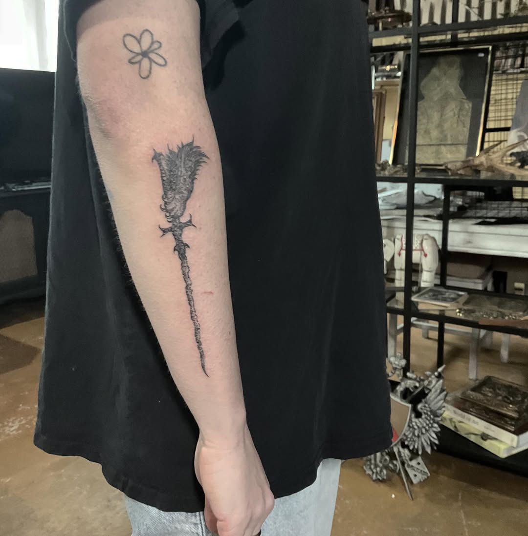 Tattoo by @oldhandart โ black_and_grey