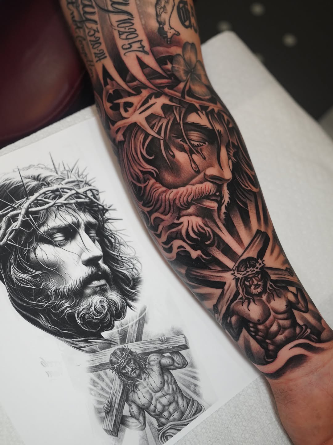 Tattoo by @artemtom — black_and_grey, realism