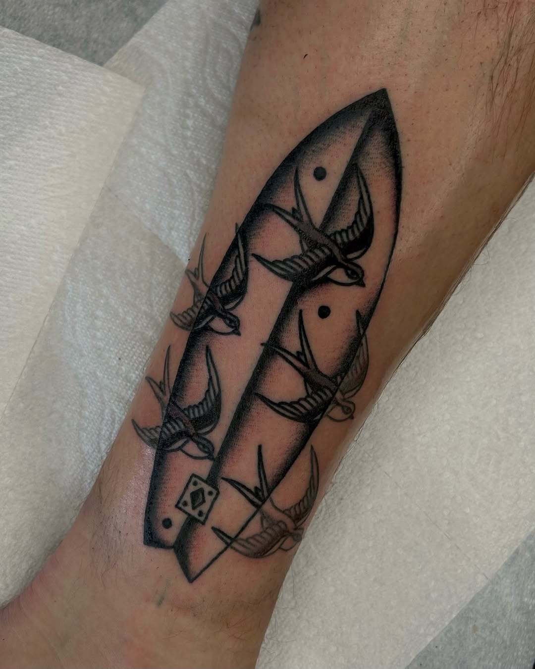 Tattoo by @hubert_serrano โ american_traditional, black_and_grey