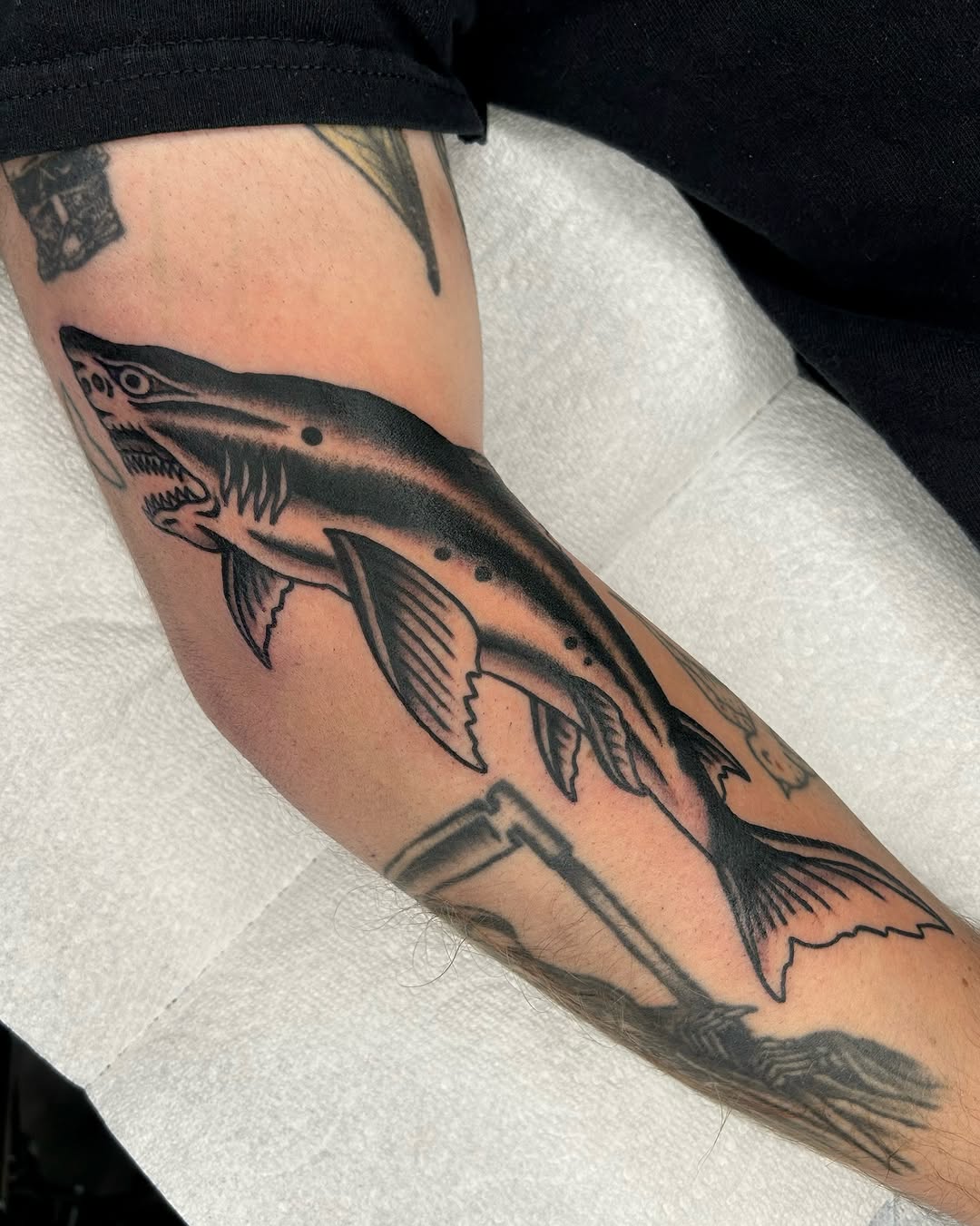 Tattoo by @hubert_serrano โ american_traditional, black_and_grey
